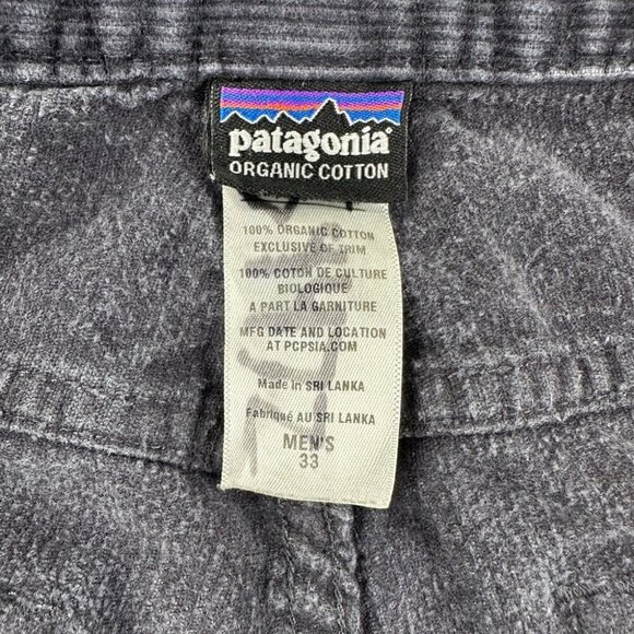 Patagonia Corduroy Navy Blue Straight Leg Pants Men Sz 33 US 58221 Style Number - Picture 6 of 11